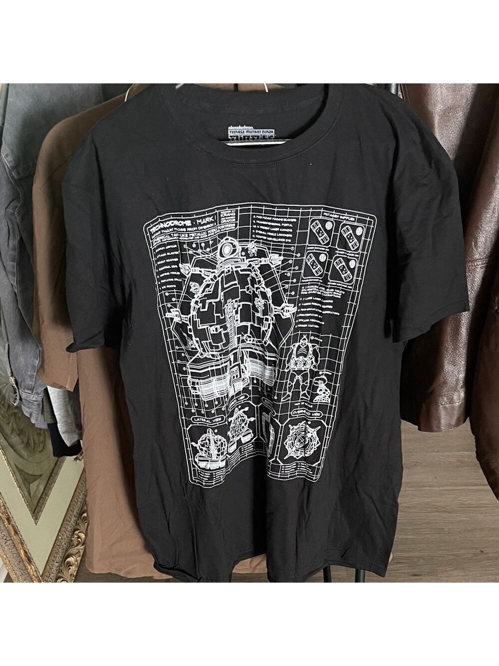 Loot Crate Ninja Turtles Black Graphic Tee with White Design